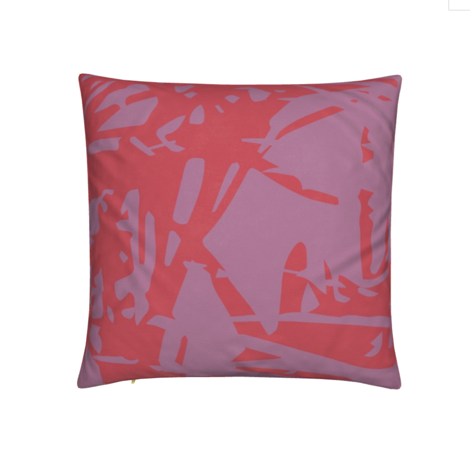 Global adventures - bright lights - large double sided velour cosy cushion